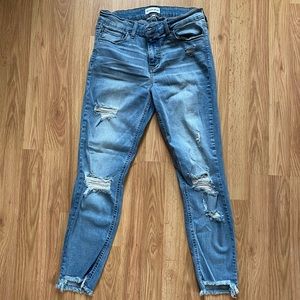 Studio Blue Skinny Distressed Cropped Jeans